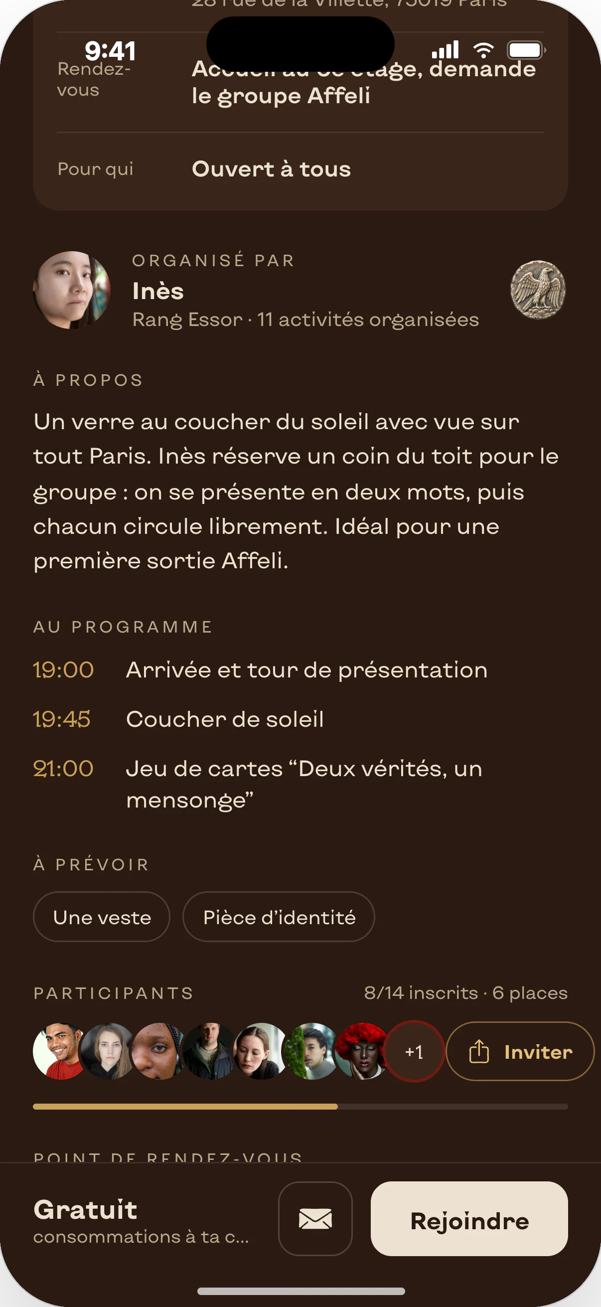 Activité, infos pratiques