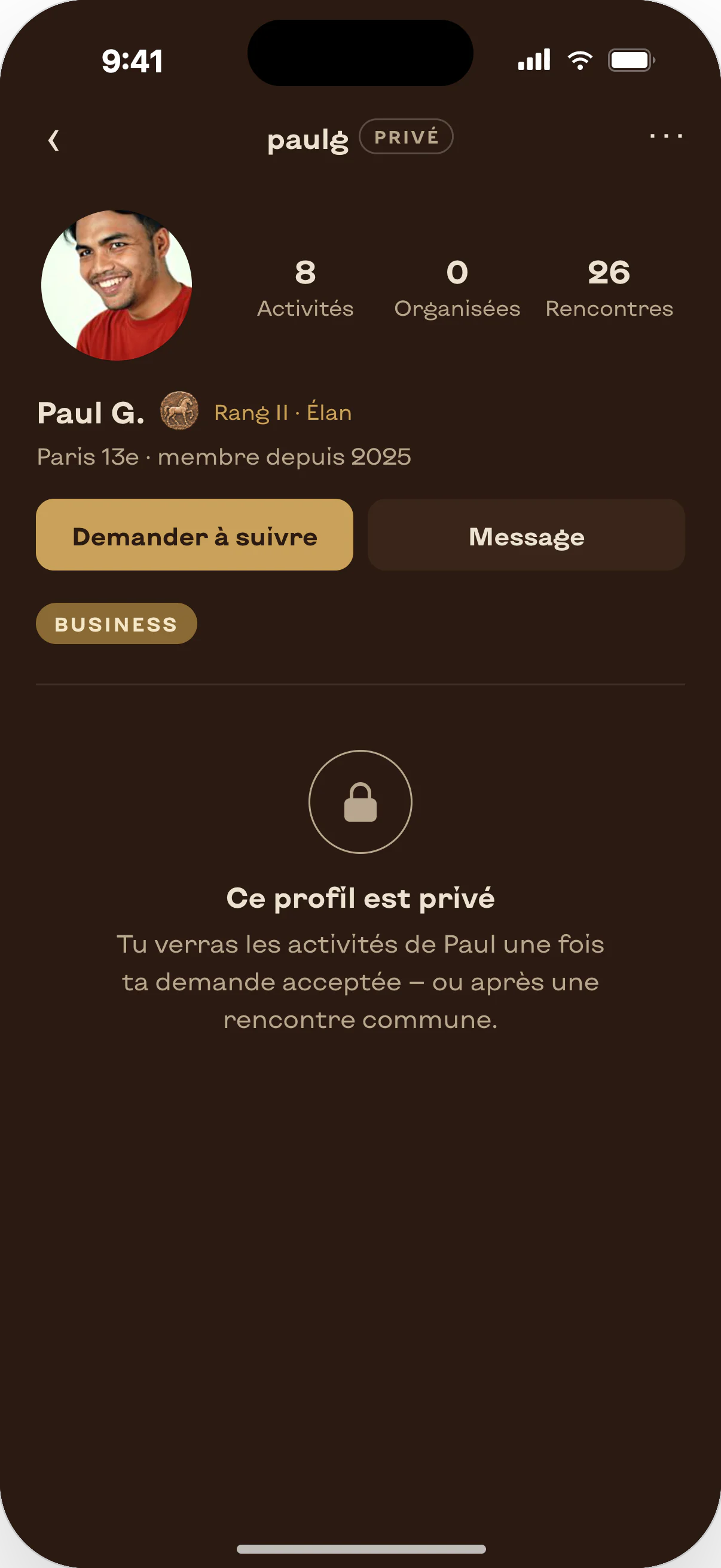 Profil membre