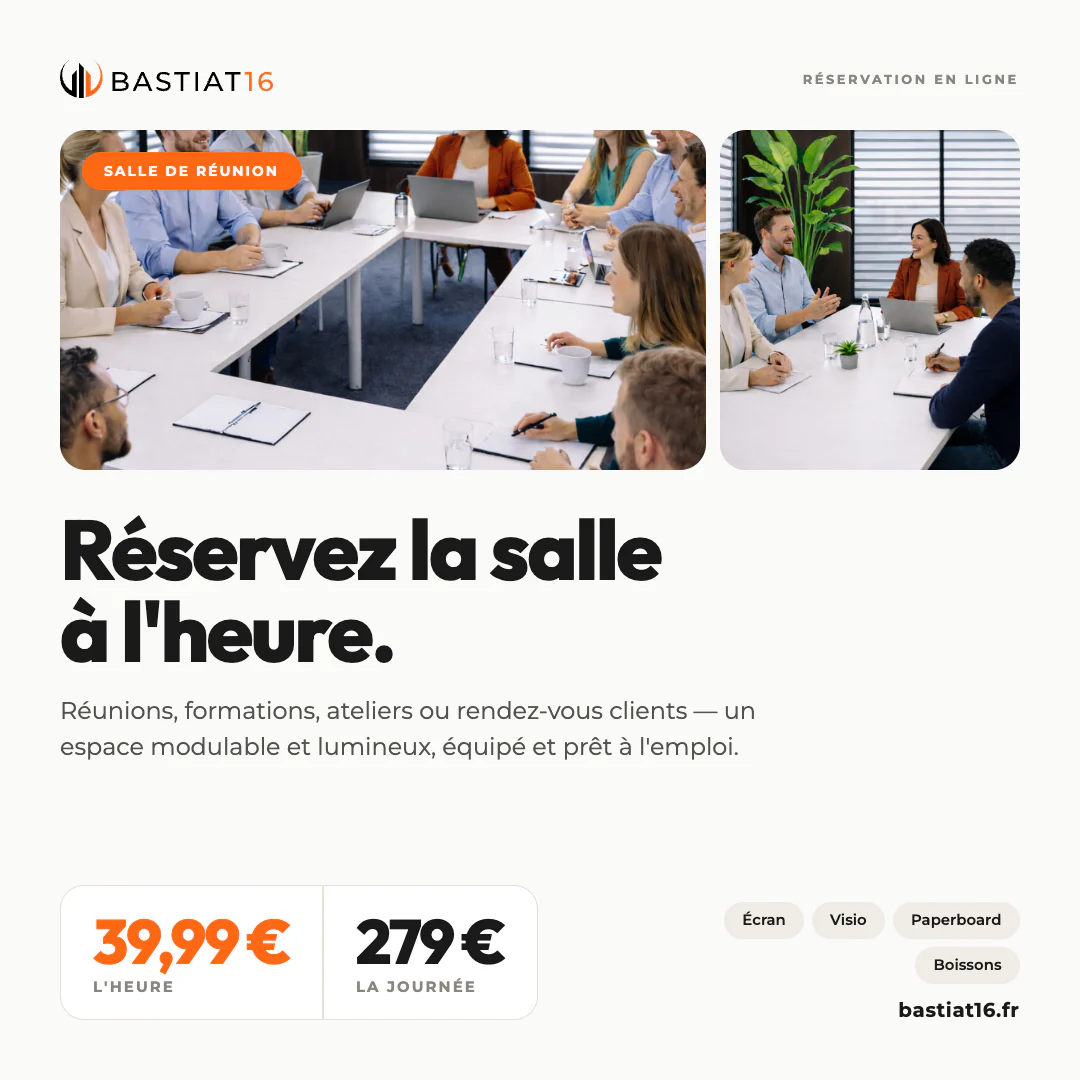 Publication Facebook : salle de réunion Bastiat16
