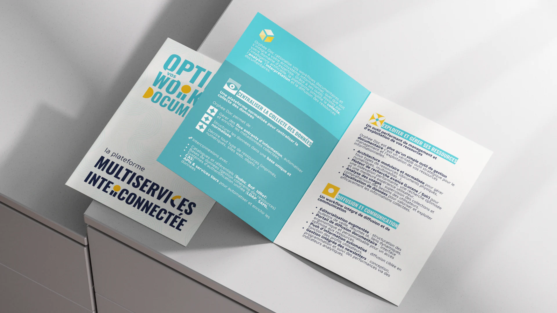 Plaquette C3RB Orphée Doc ouverte : pages intérieures sur la plateforme multiservices