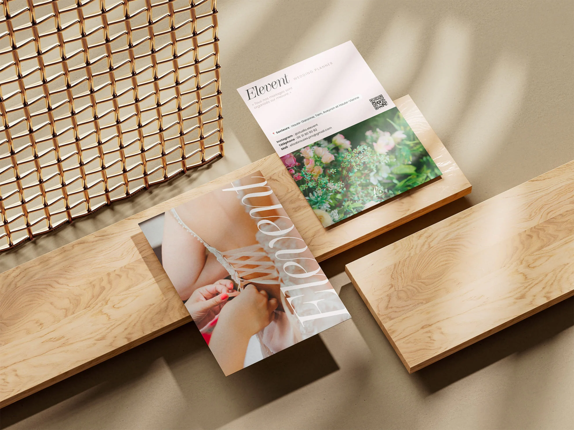 Flyers Elevent Studio, wedding planner en Occitanie, recto verso