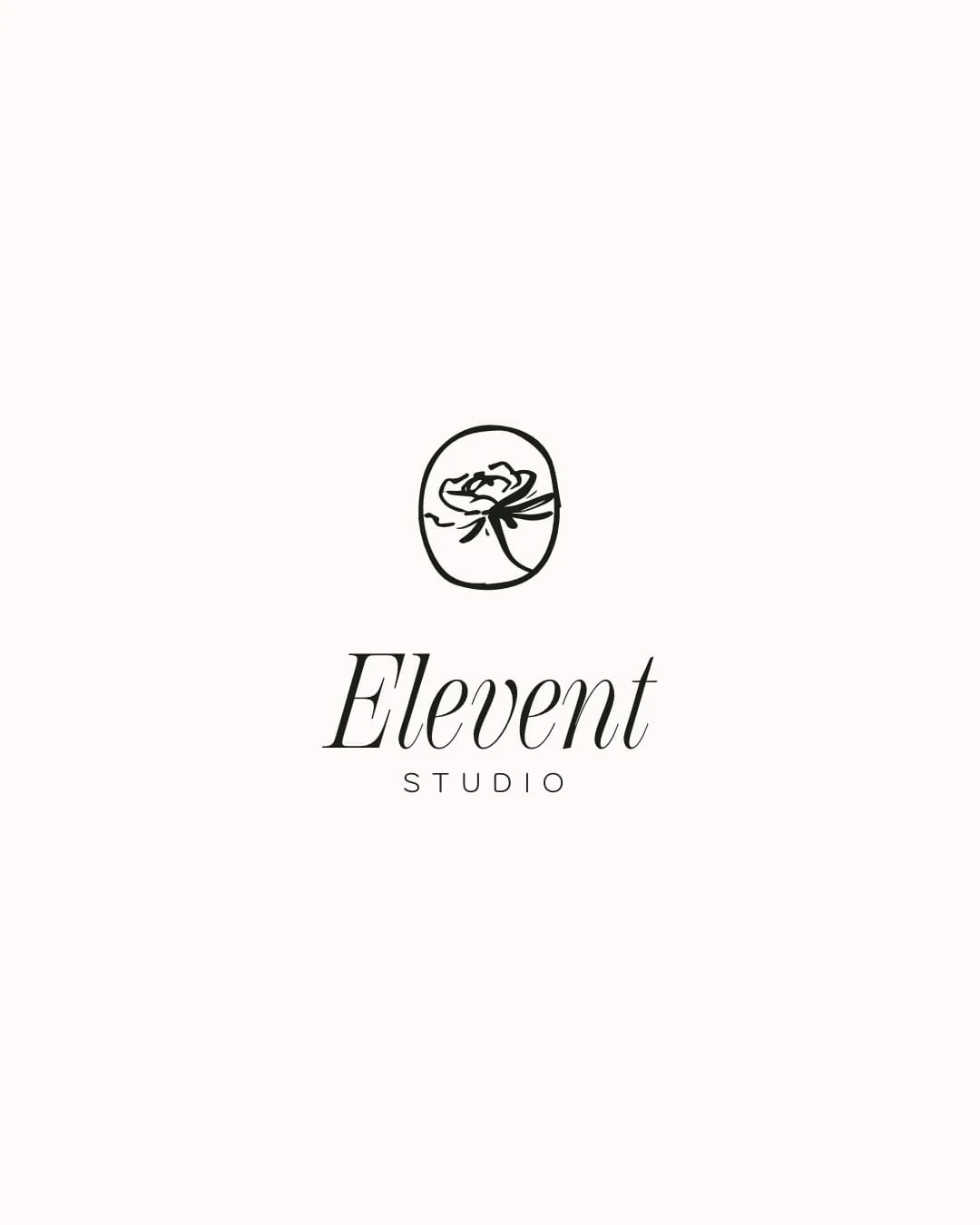 Logo Elevent Studio, wedding planner à Toulouse, version noire sur fond ivoire