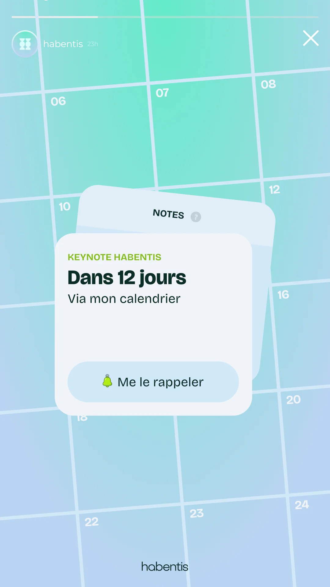 Story Habentis, compte à rebours keynote
