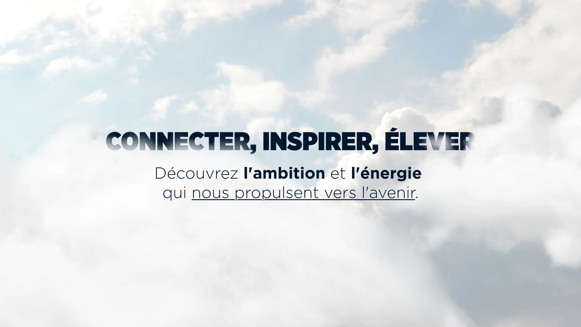 Slide d'ouverture Connecter, inspirer, élever